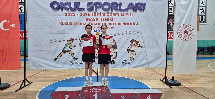Küçük Kız Masa Tenisi Takımımız Türkiye Şampiyonası'ndan 4.’lükle Döndü
